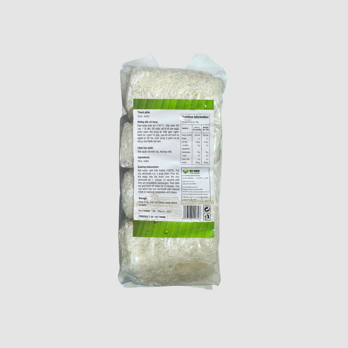 Green Cockatoo Fine Rice Vermicelli (Banh Hoi) 500gr