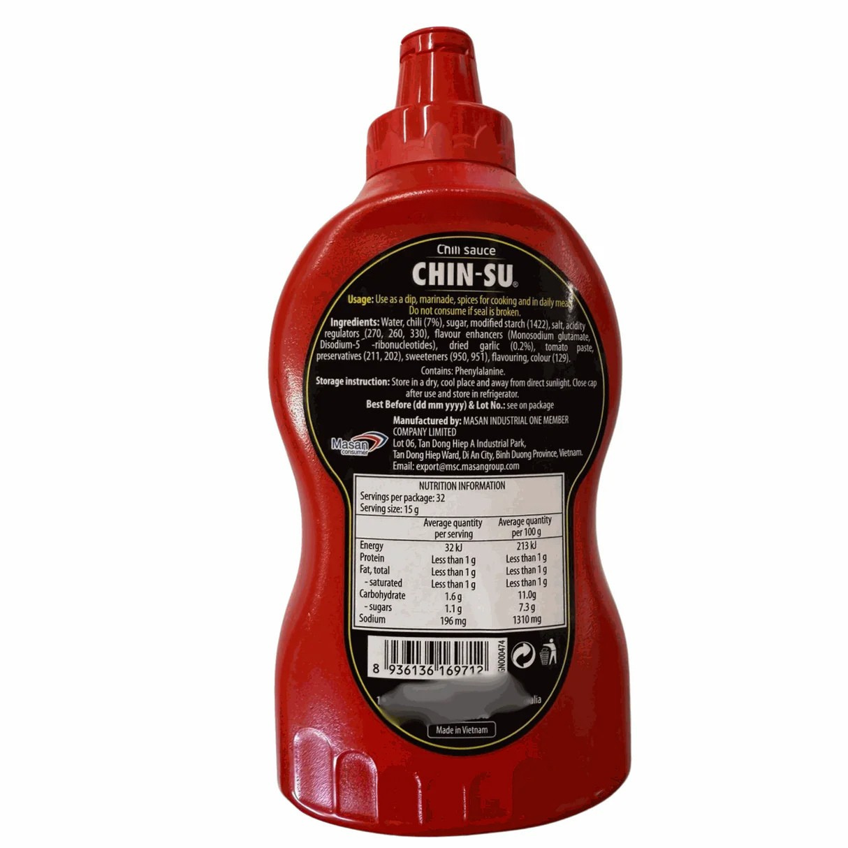 Chin-Su Chilli Sauce (Tuong Ot) 480g
