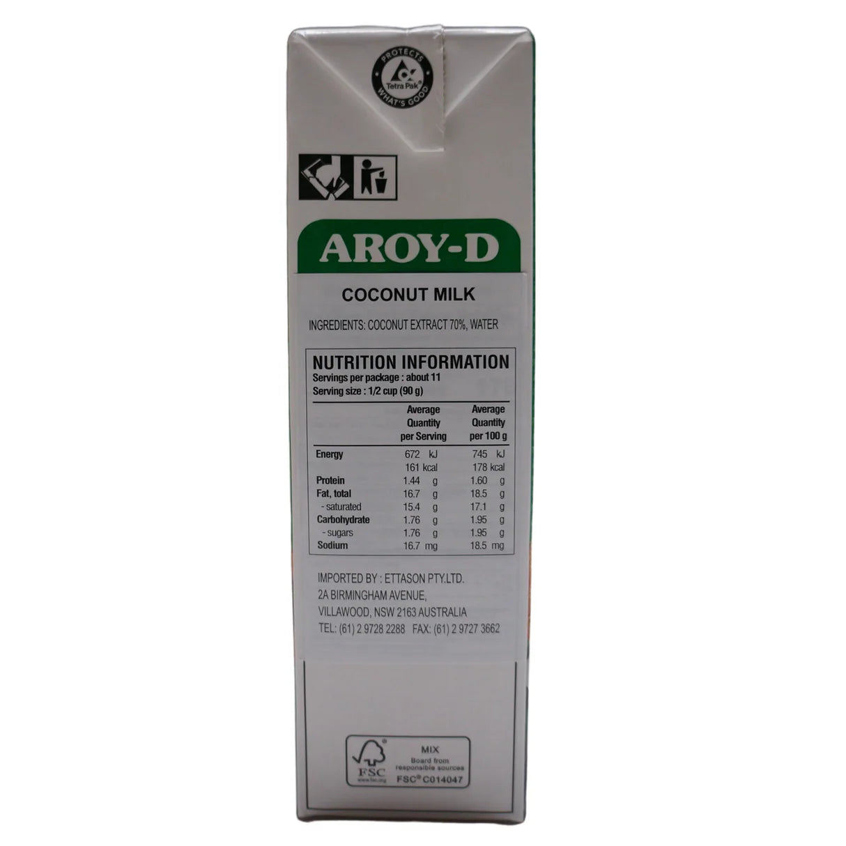 Aroy D Coconut Milk (Sua Dua) 1L