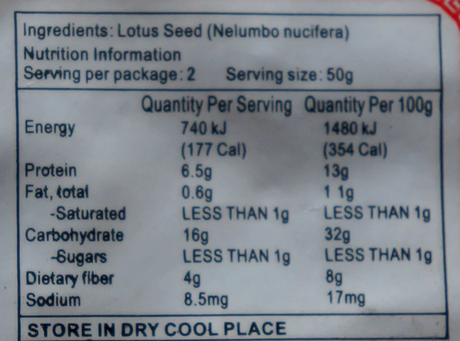 Goldfish Brand Dried Lotus Seed (Hat Sen Kho) 100g