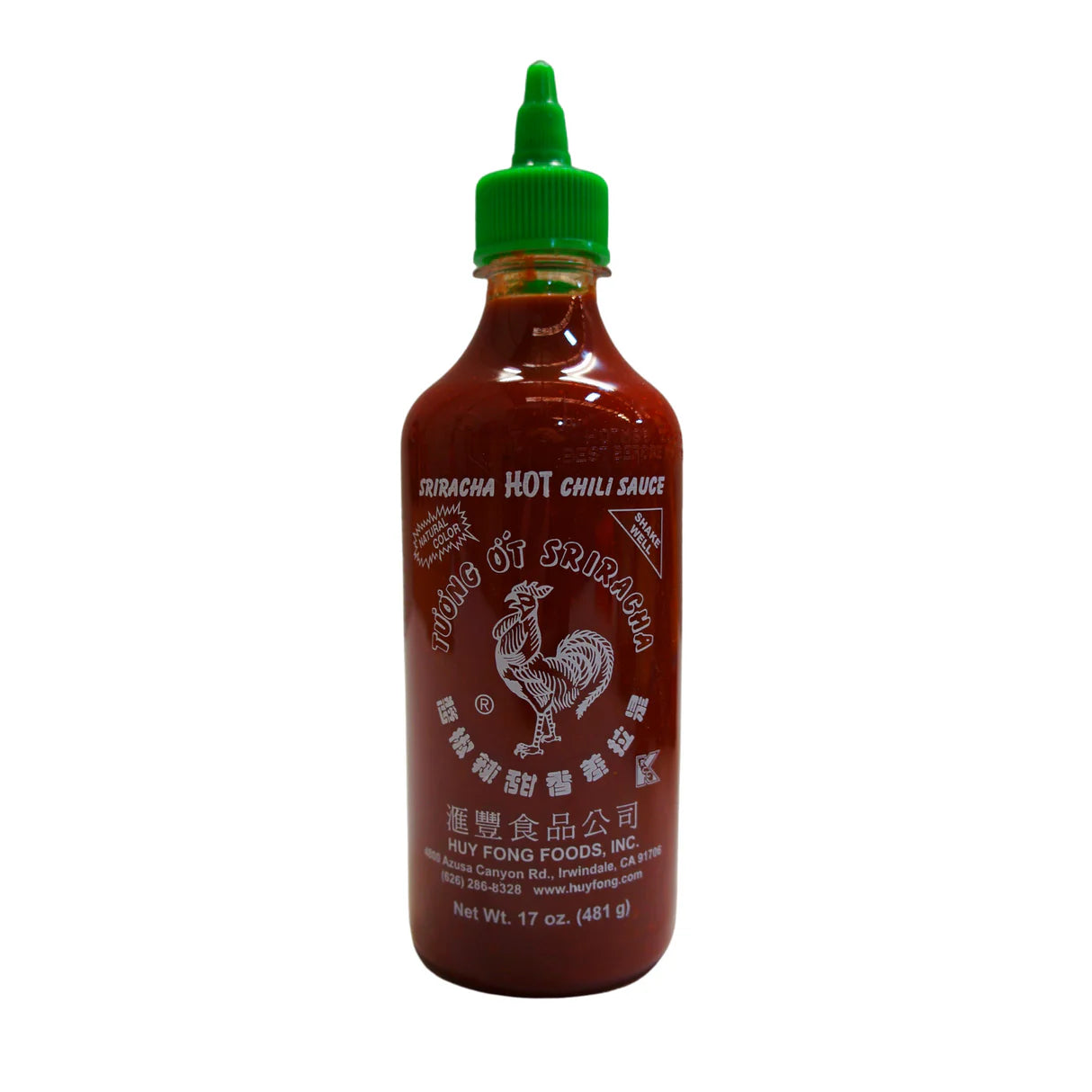 Huy Fong Sriracha Hot Chilli Sauce (Tuong Ot Siracha) 481g