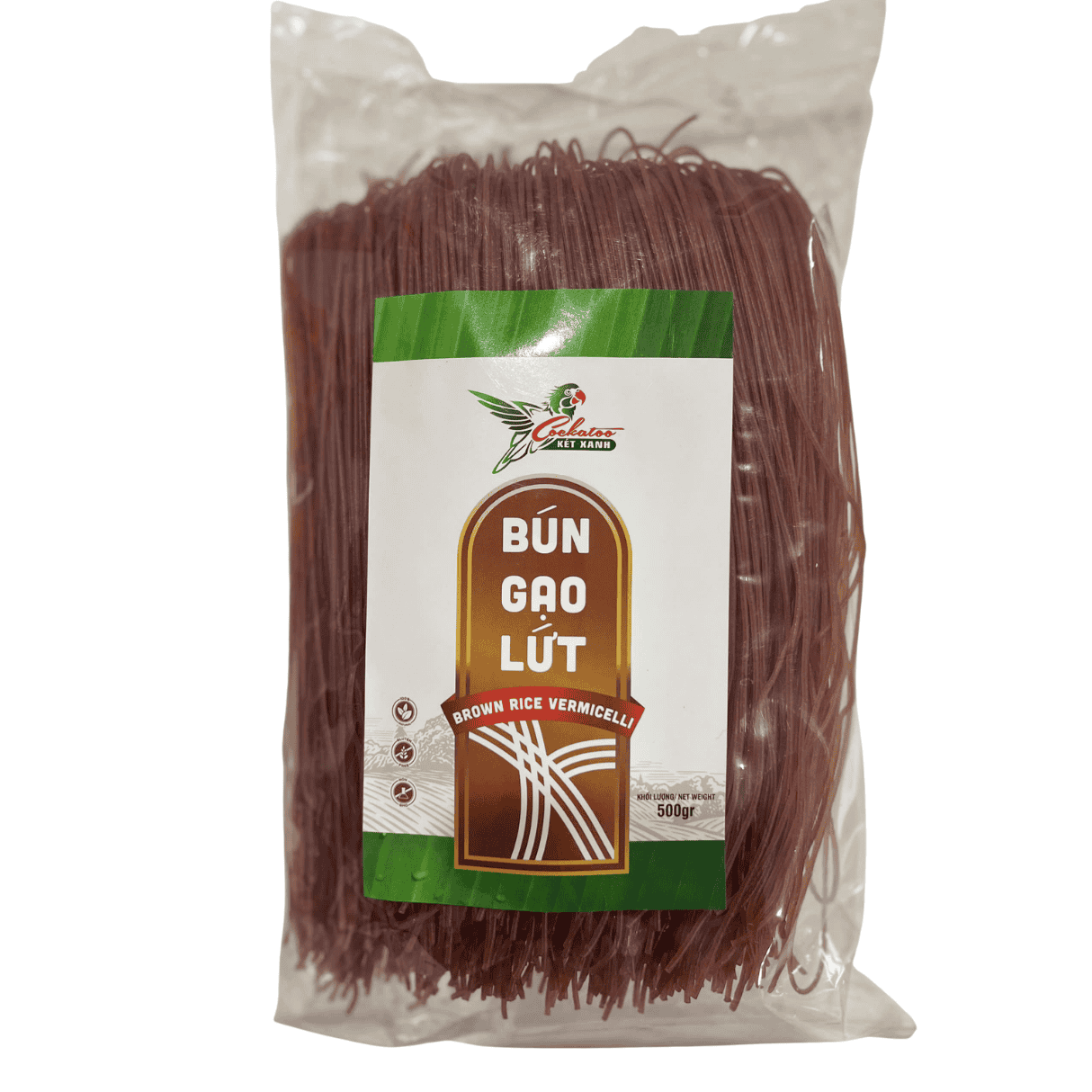 Green Cockatoo Brown Rice Vermicelli (Bun Gao Lut) 500gr