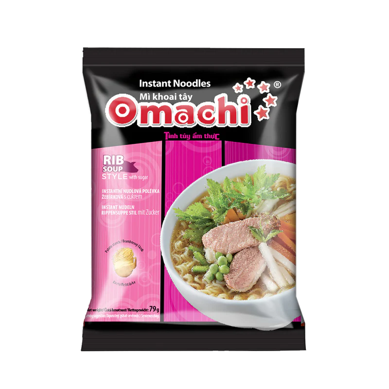 Omachi Noodles Rib Soup Flavour (Mi Suon Omachi) 79g