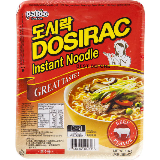 Paldo Dosirac Instant Noodle Bowl Beef (Mi Bo Hop) 86g