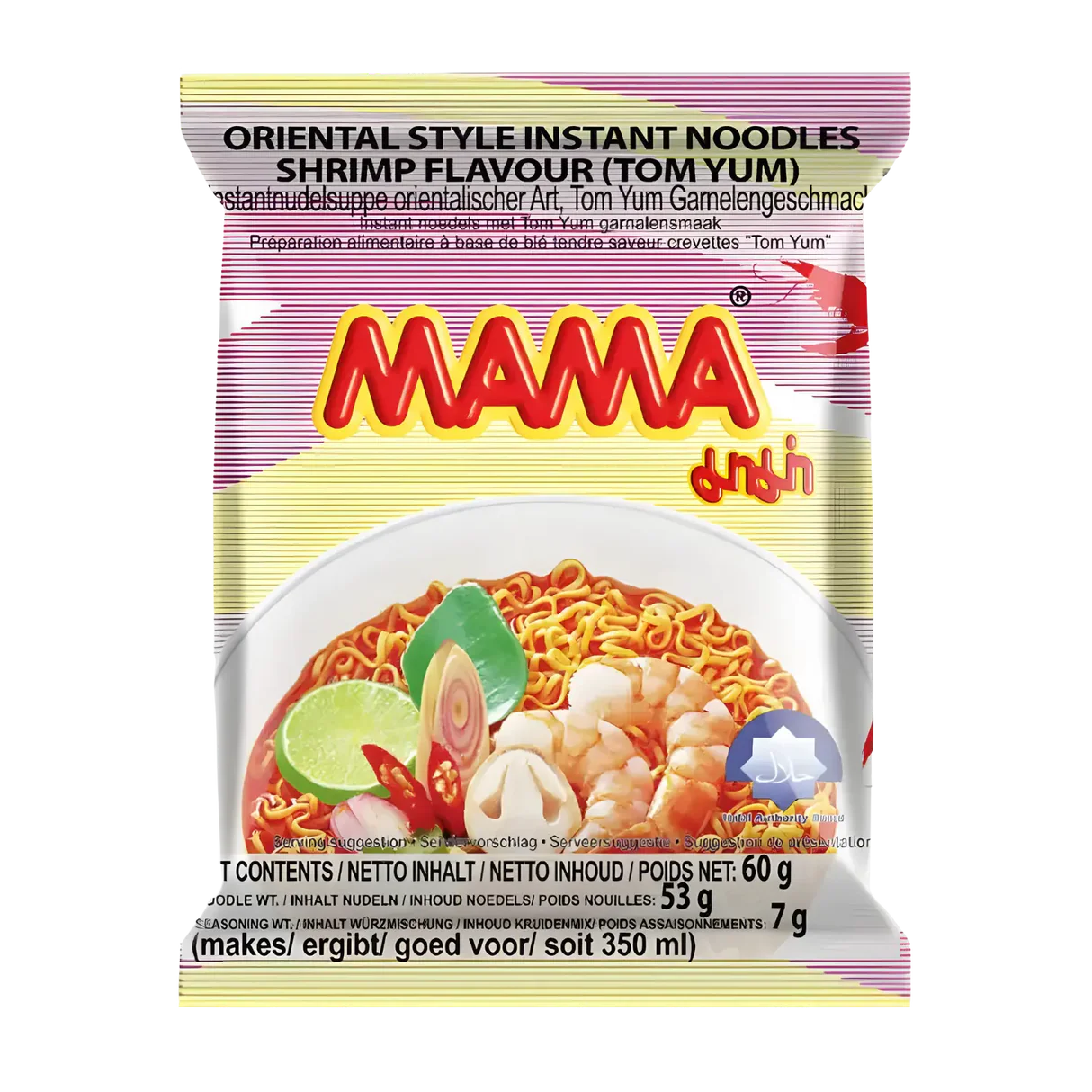 Mama Shrimp Tom Yum Noodles (Mi Mama Tomyum) 60g