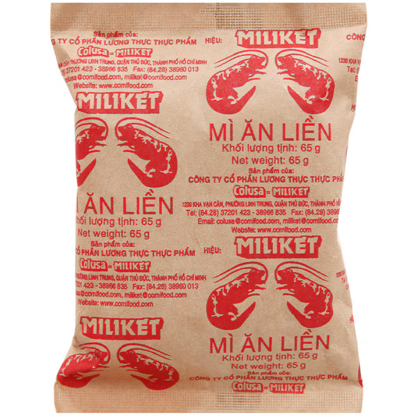 Miliket Instant Noodle Shrimp Flavour (Mi An Lien) 65g