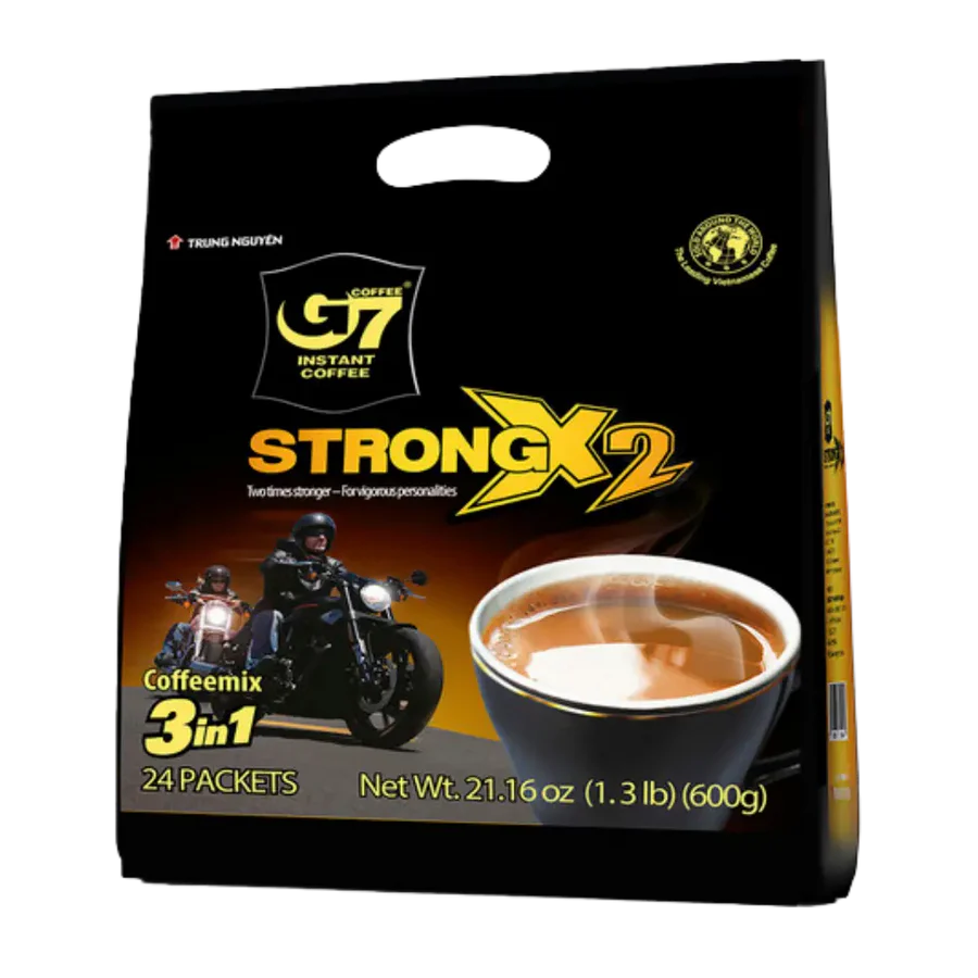 Trung Nguyen G7 Instant Coffee X2 Strength 24 Sticks (Cafe Trung Nguyen) 600g