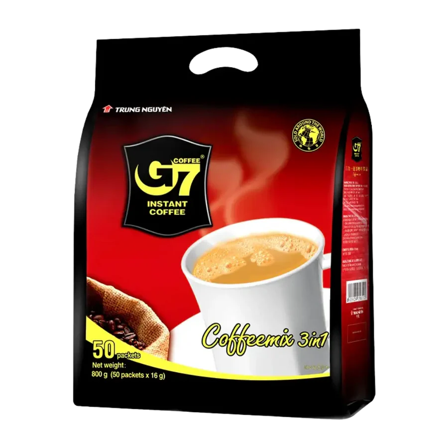 Trung Nguyen G7 3in1 Instant Coffee Mix 50pk (Cafe Trung Nguyen) 800g