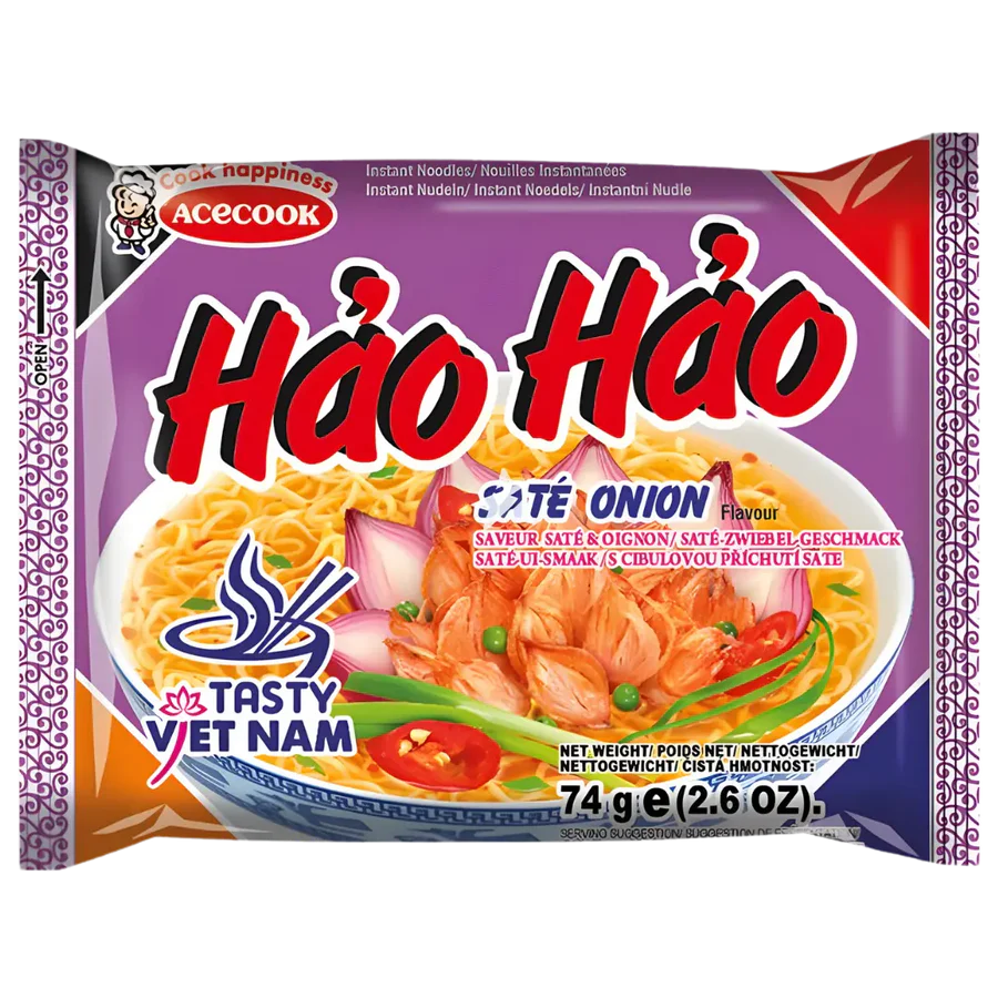Acecook Hao Hao Noodle Chilli Crispy Onion Flavour 75g