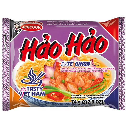 Acecook Hao Hao Noodle Chilli Crispy Onion Flavour 75g