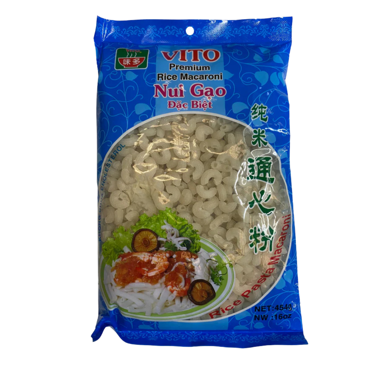 Vito Premium Rice Macaroni Small (Nui Gao Dac Biet) 454g