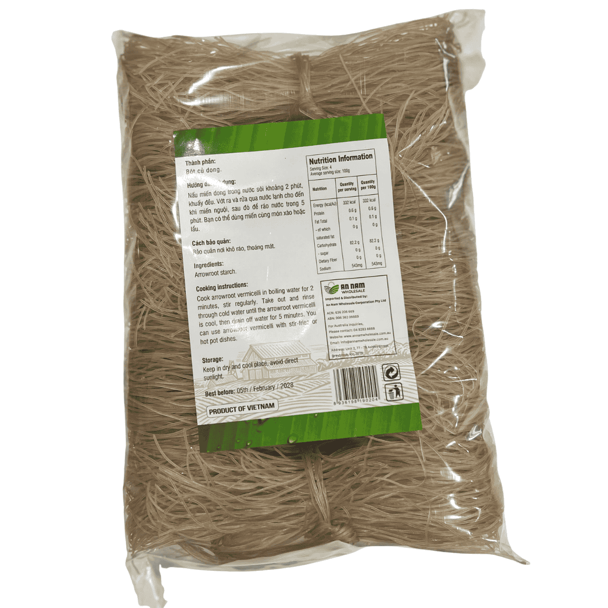 Green Cockatoo Arrowroot Vermicelli (Mien Dong) 400gr