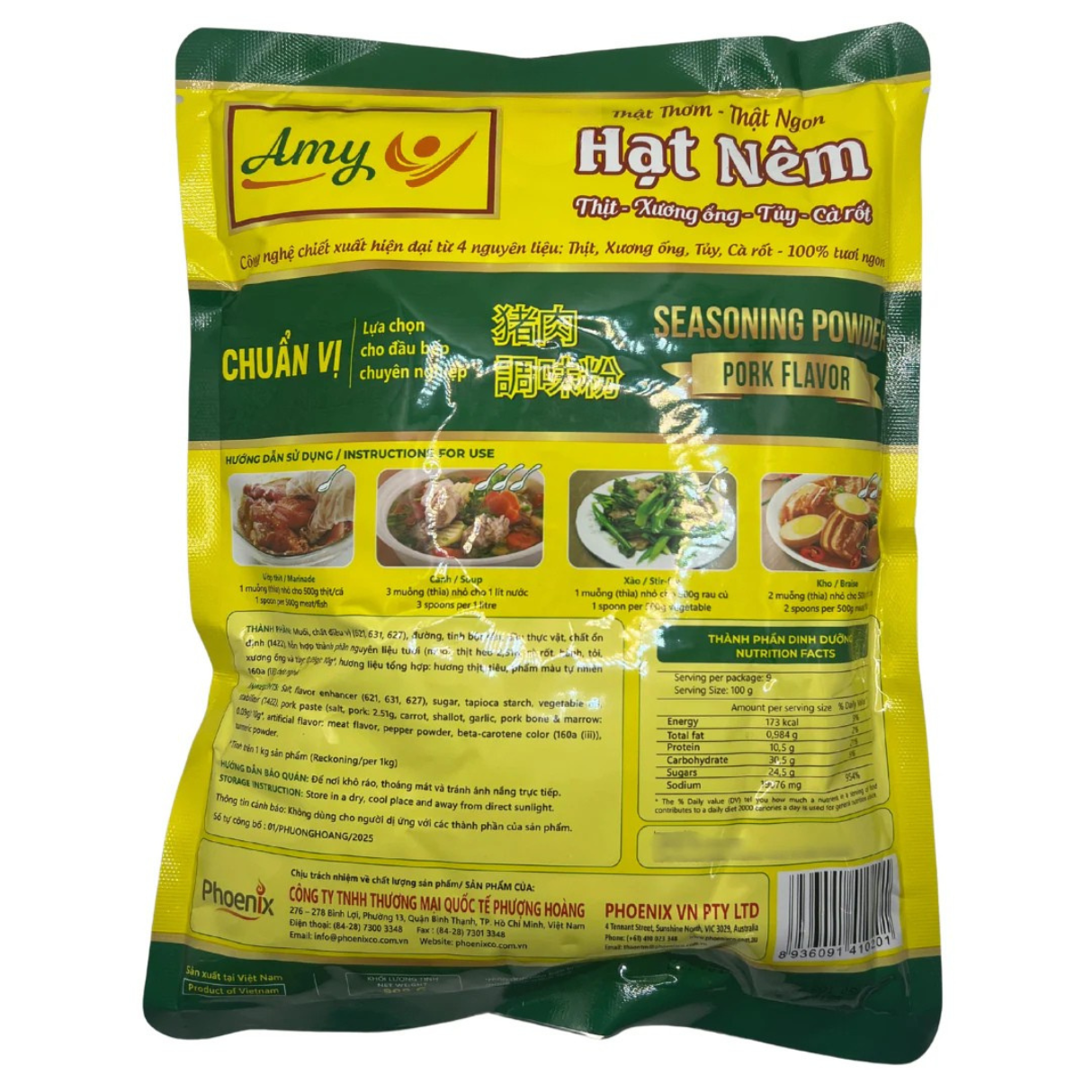 Amy Seasoning Powder Pork Flavour (Hat Nem Xuong Ong) 900g