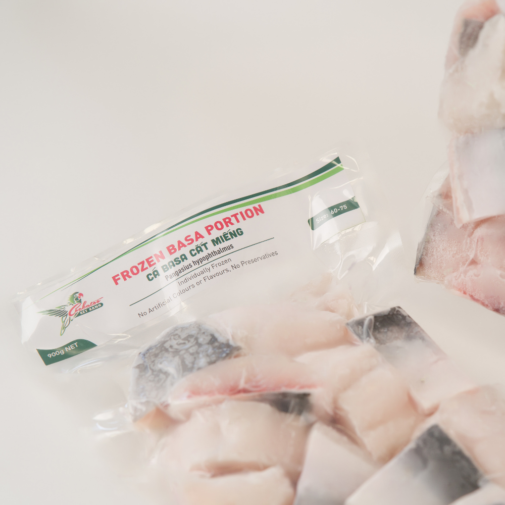 Green Cockatoo Frozen Basa Portion (Ca Basa Cat Mieng) 900gr